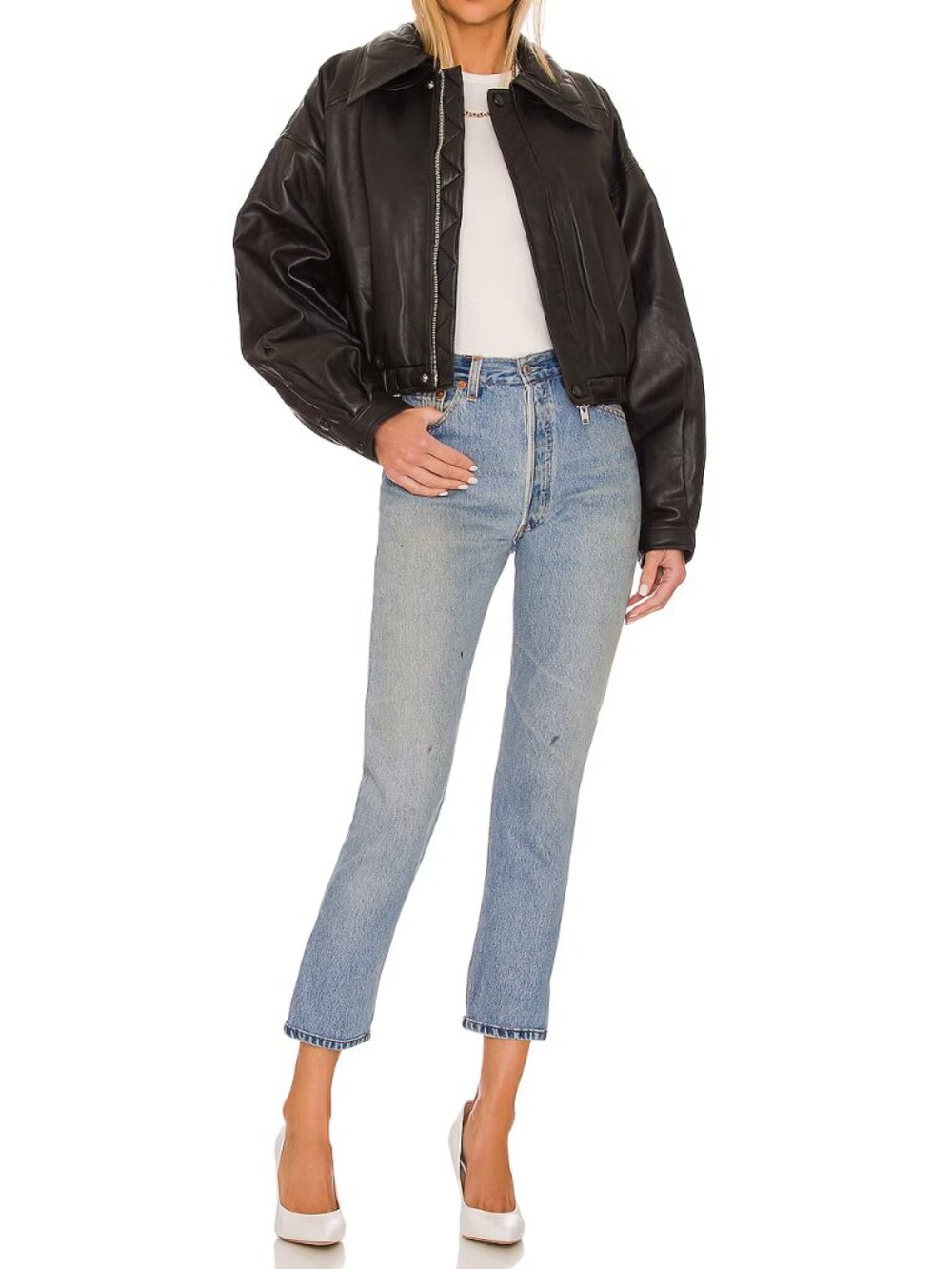 New Re/Done X Levi's High Rise Ankle Crop Jeans Indigo 29 Made in USA 1003HRAC